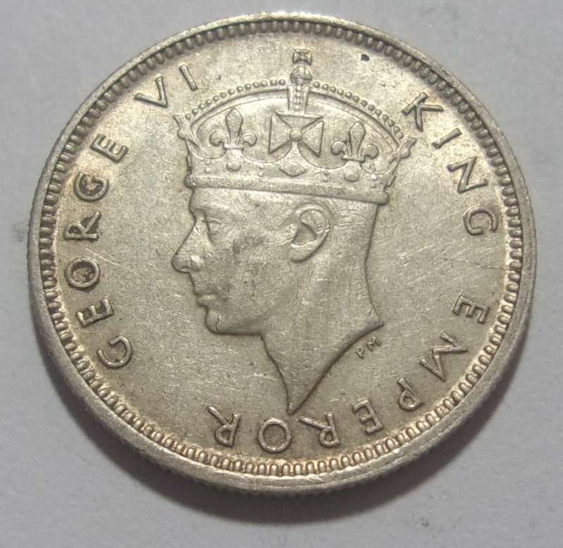 1942 silver Southern Rhodesia 6 Pence coin