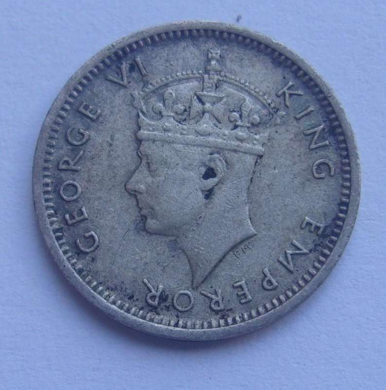 1942 silver Southern Rhodesia 3 Pence coin