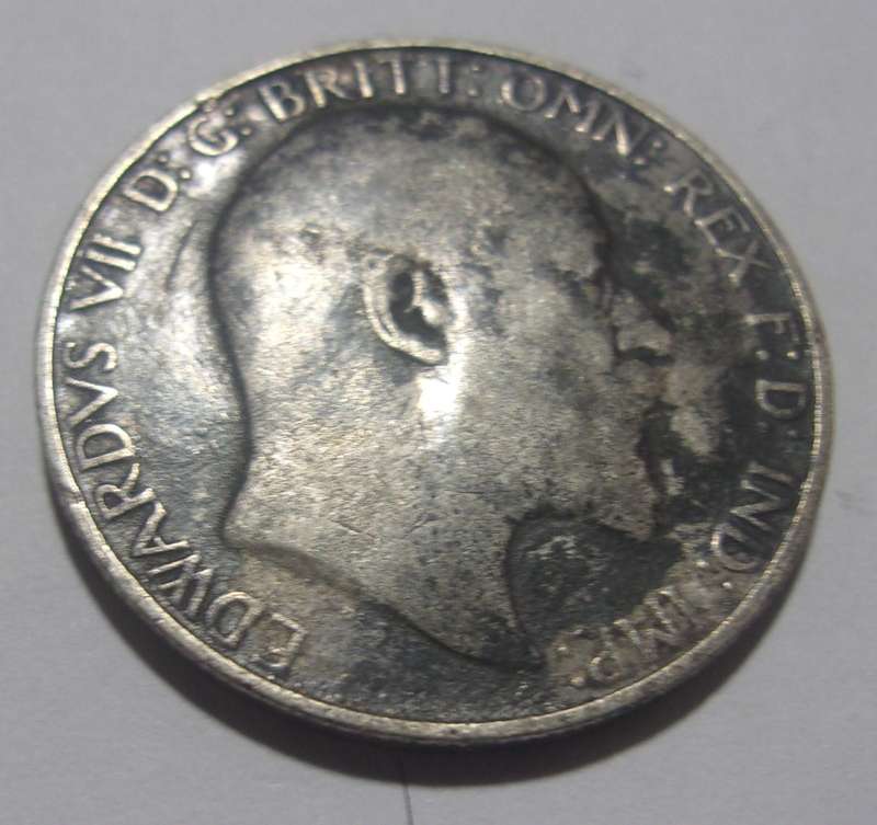 1910 British silver Florin / Two Shillings coin