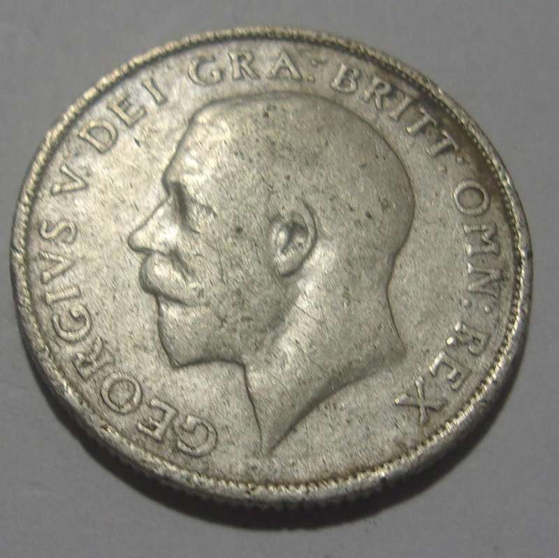 1919 silver British One Shilling coin