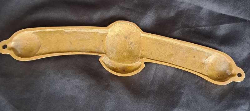 Vintage nautical solid brass spirit locker label