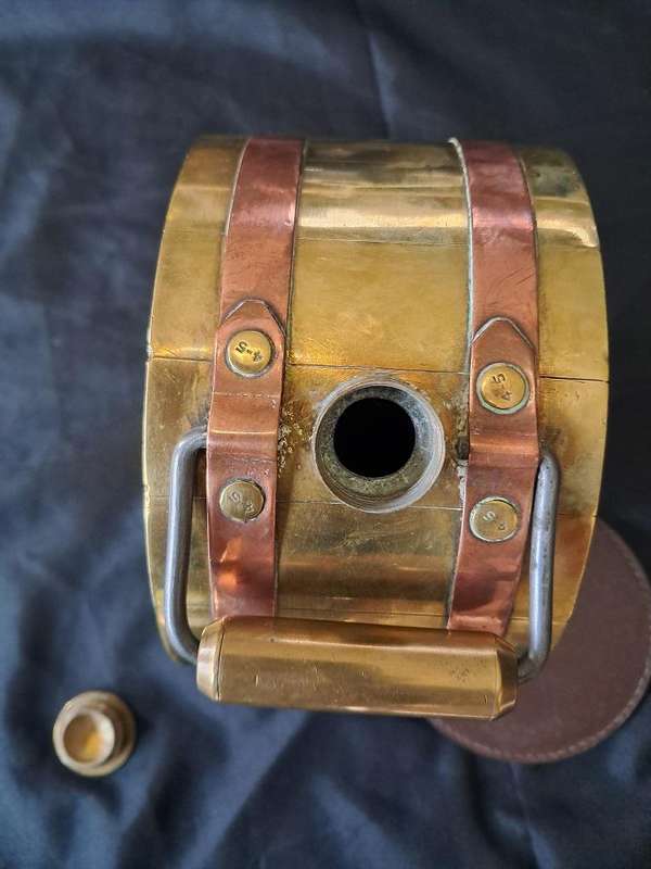 Small vintage brass & copper water container