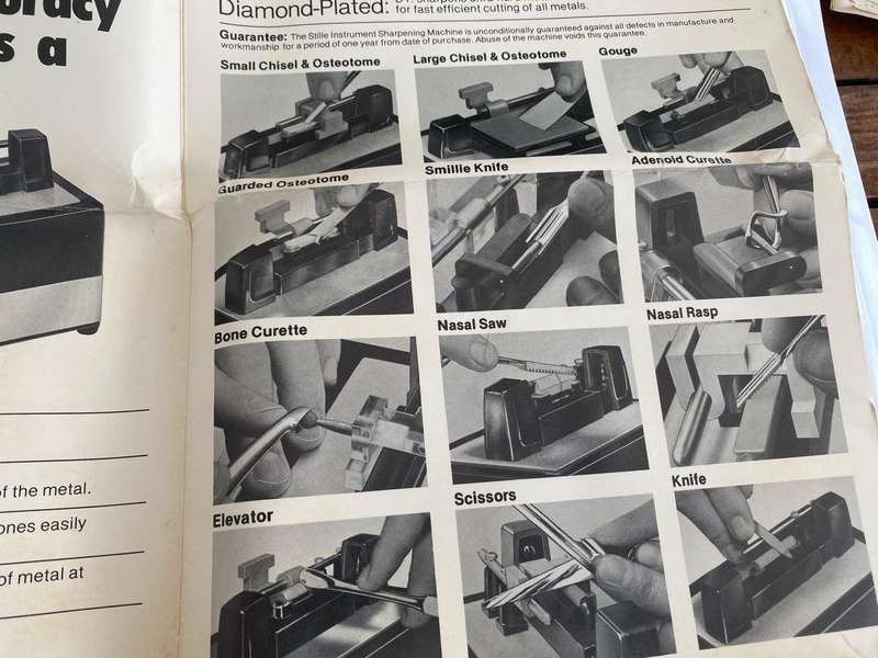 USA-made Honing Sharpening Machine. - For Prescribed Sharpening of Surgical Instruments.