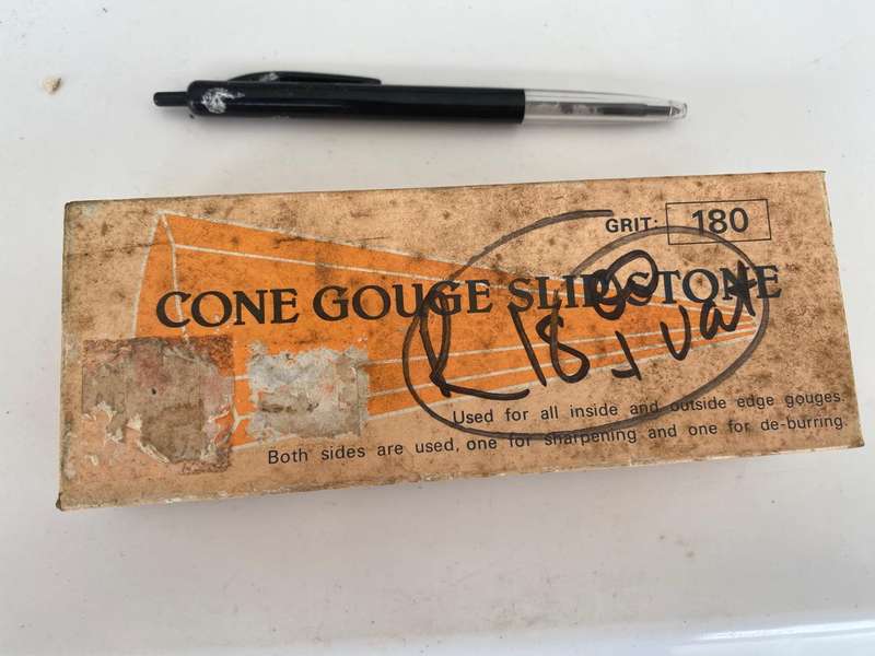 180 Grit Deluxe water Gauge Sharpening Stone. Concave and Convex.