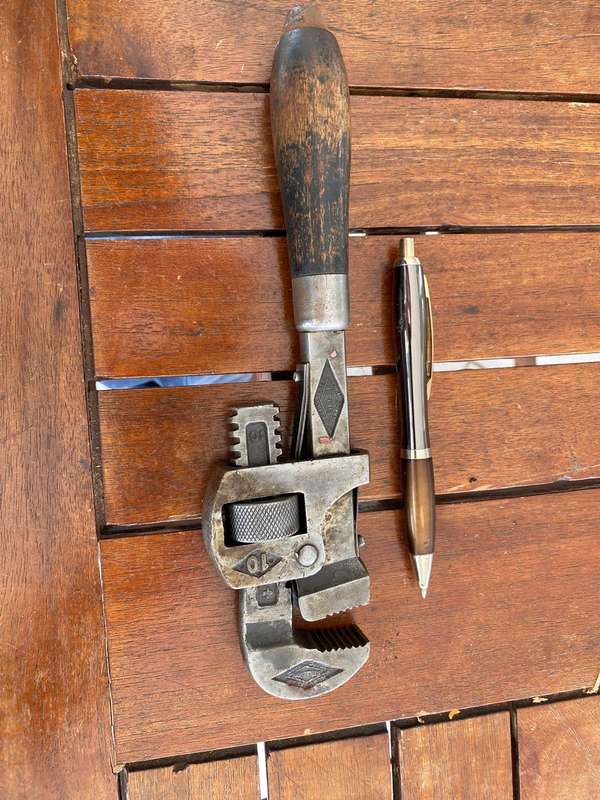 Vintage Monkey Wrench no 10. - Worworth Mnf Co Boston USA.