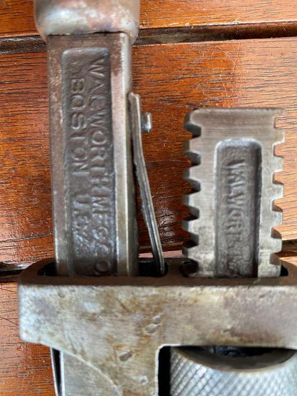 Vintage Monkey Wrench no 10. - Worworth Mnf Co Boston USA.