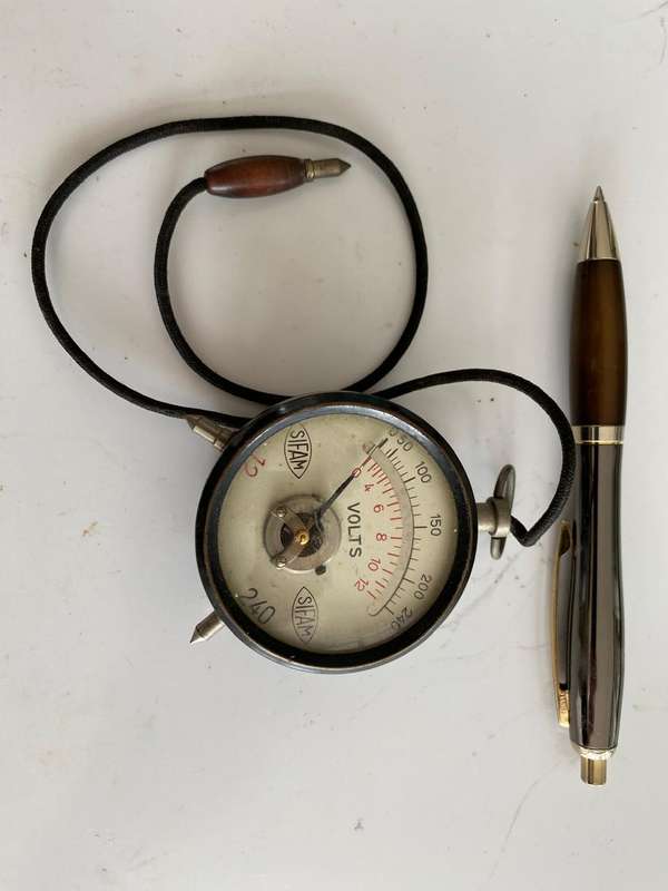 Vintage 12 and 240 Volt Meter.
