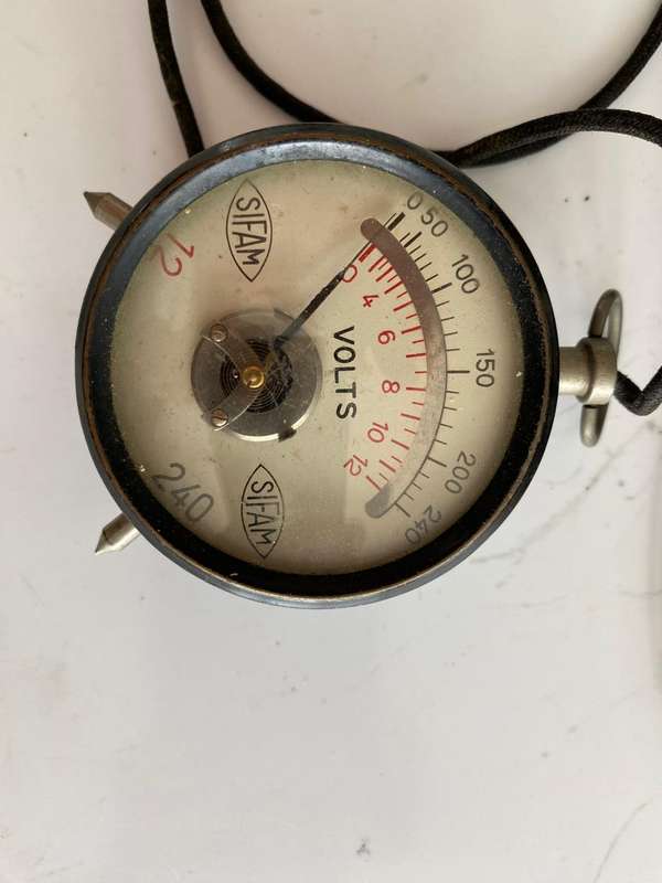 Vintage 12 and 240 Volt Meter.