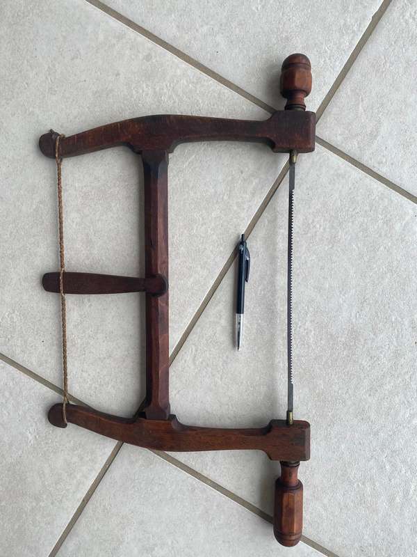 Vintage frame saw. - Looks like beech and boxwood.