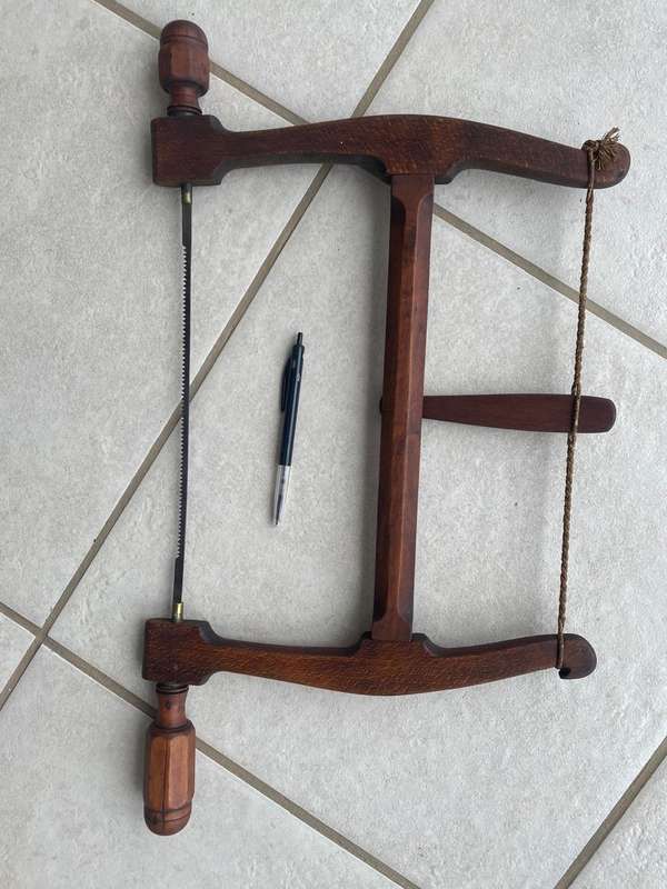 Vintage frame saw. - Looks like beech and boxwood.