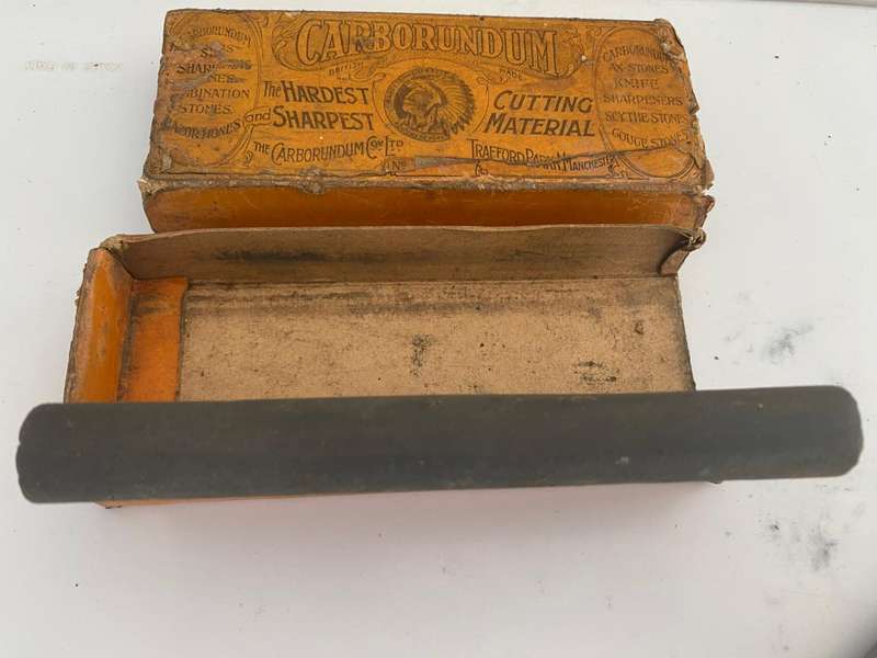 Carborundum Trafford Park Manchester Wedge Shaped Oilstone.