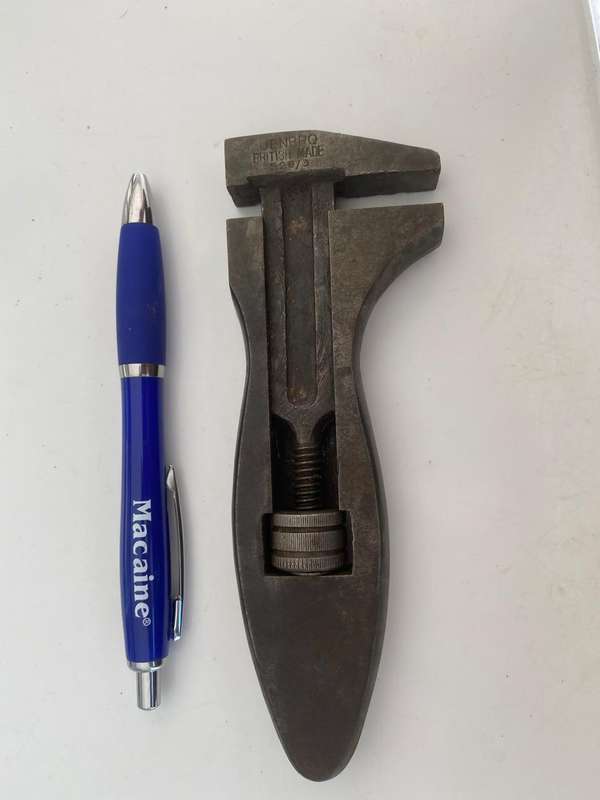 Jenbro No 528/3 Adjustable British-made 6-inch Wrench.