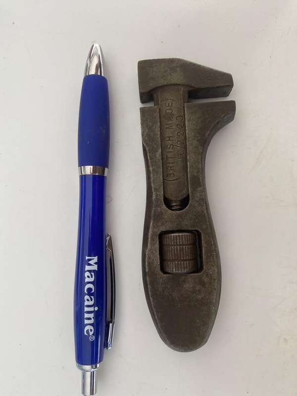 British Made No 10/2220 4-inch Adjustable Wrench.