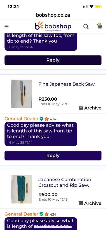 Very Fine Japanese Back Saw.