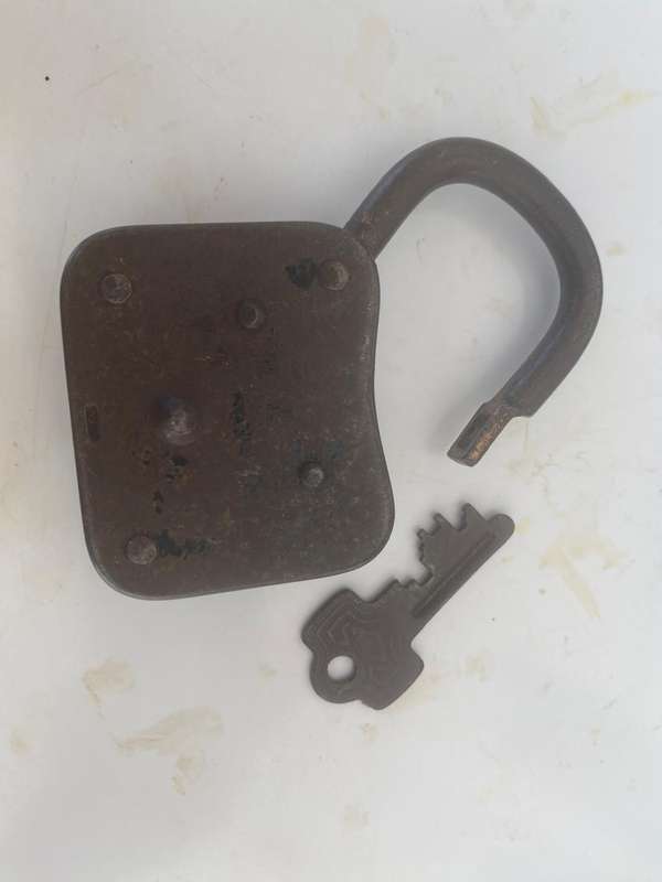 Vintage Abus Solid Padlock with Key.