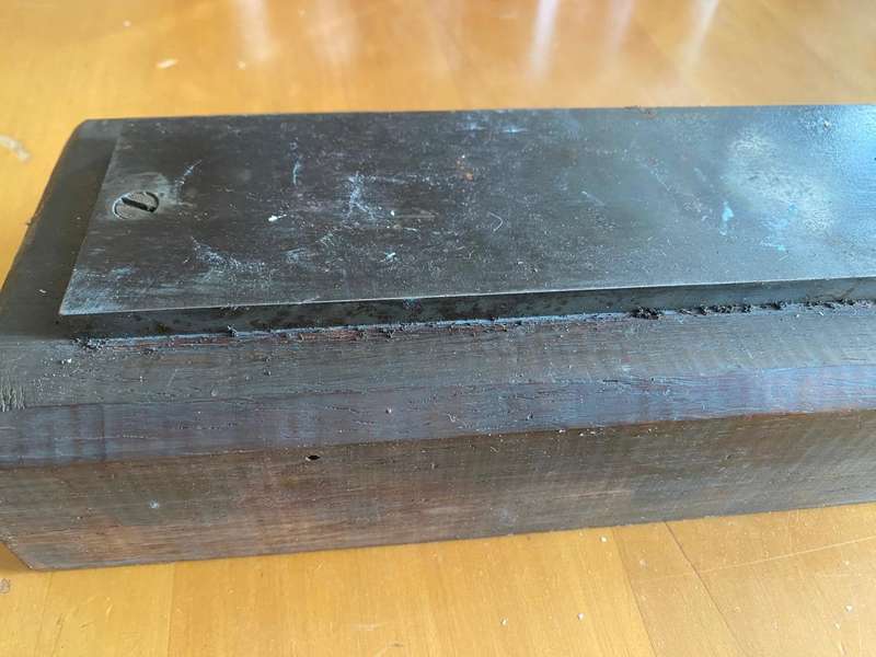 Heavy Veritas lapping set.  - Plat is mounted on heavy wooden block.