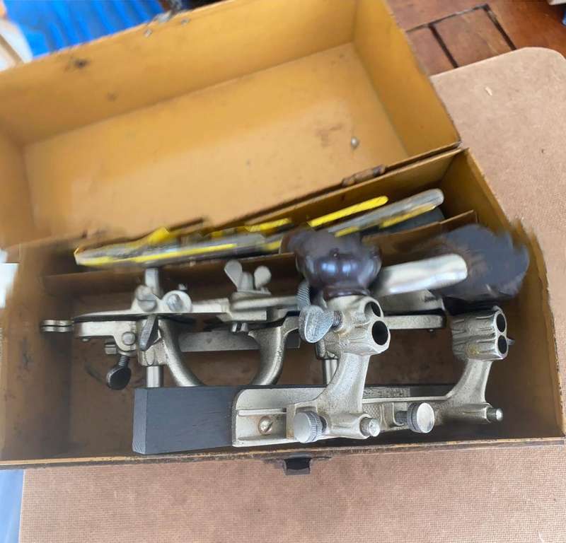 Stanley 45 USA-made Multi-Plane in Original Box with 18 Cutters.