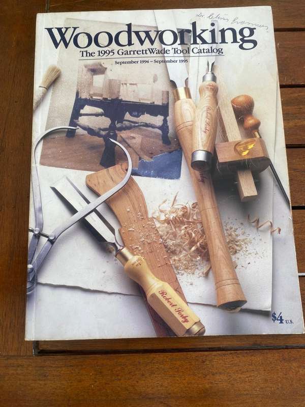 The 1995 Garrett Wade Tool Catalog.