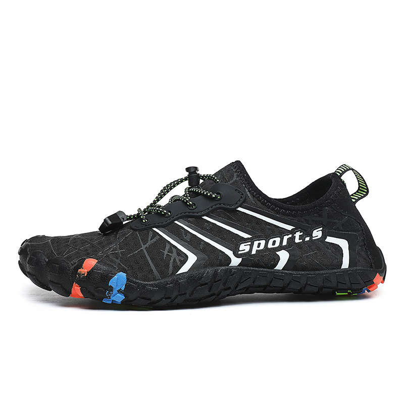 Size 9.5 Lightweight barefoot feel Aqua Shoes  Black Lace Up