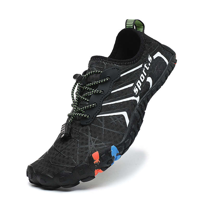 Size 9.5 Lightweight barefoot feel Aqua Shoes  Black Lace Up