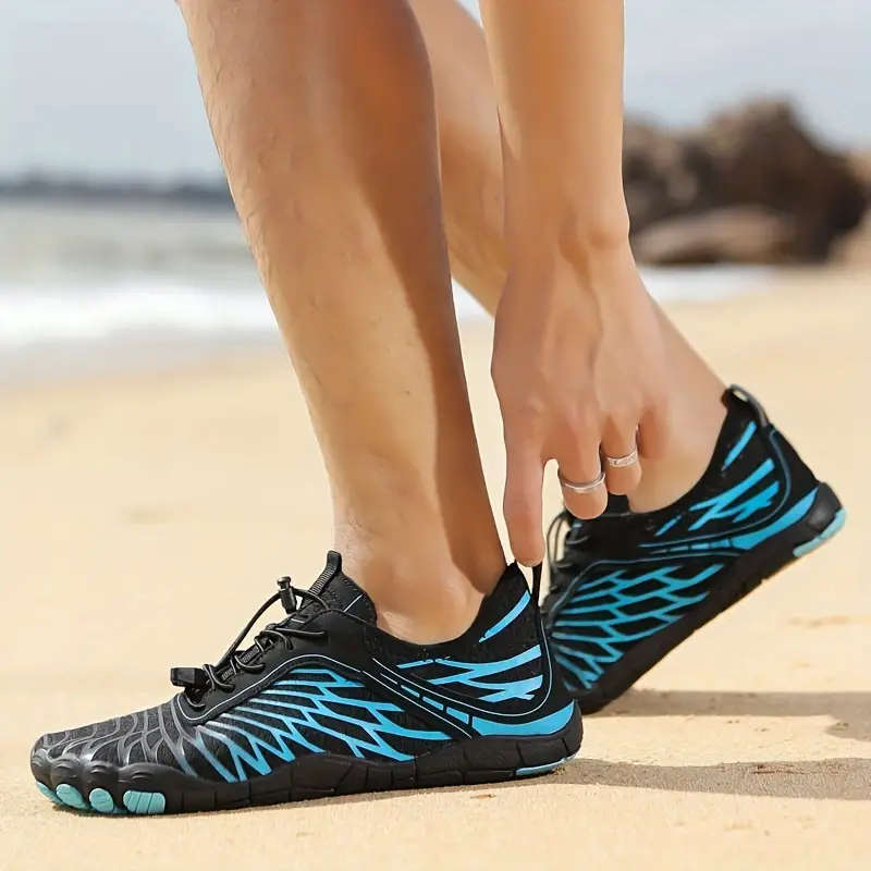 Size 7.5 Lightweight barefoot feel Aqua Shoes  Blue Wave Lace Up
