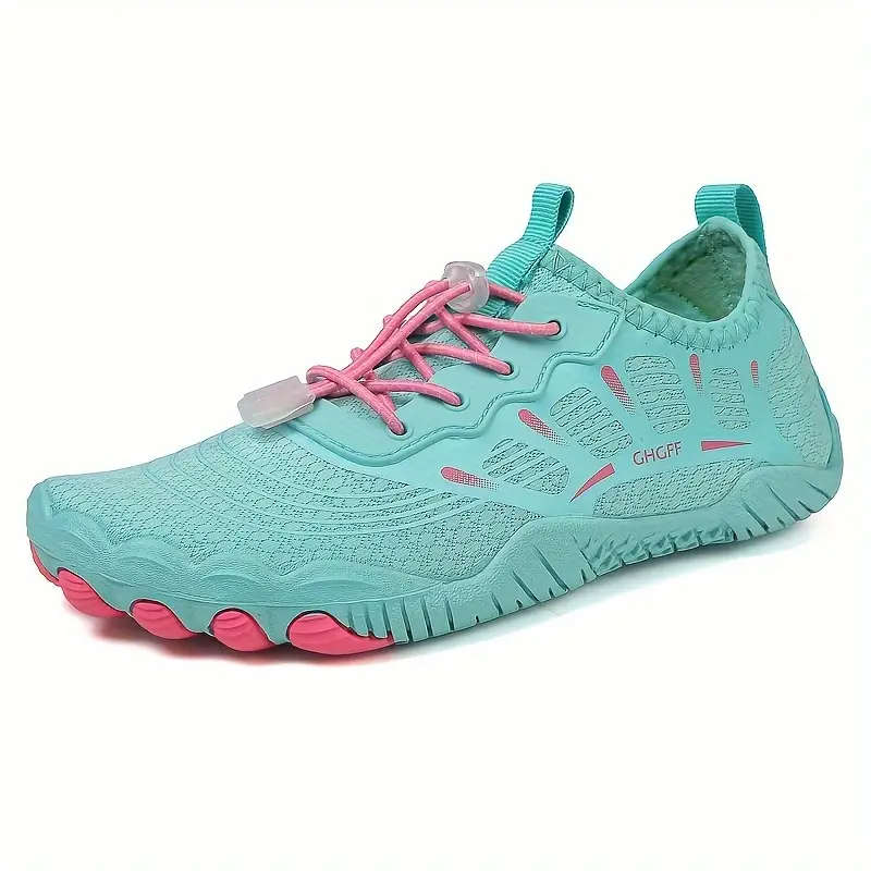 Creme Soda and Pink  Lightweight barefoot feel / Aqua Shoes Lace Up Size  6