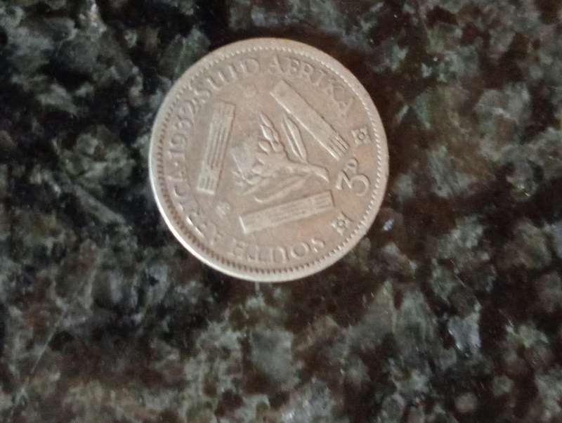 SOUTH AFRICA 1932 3 DOLLAR COIN