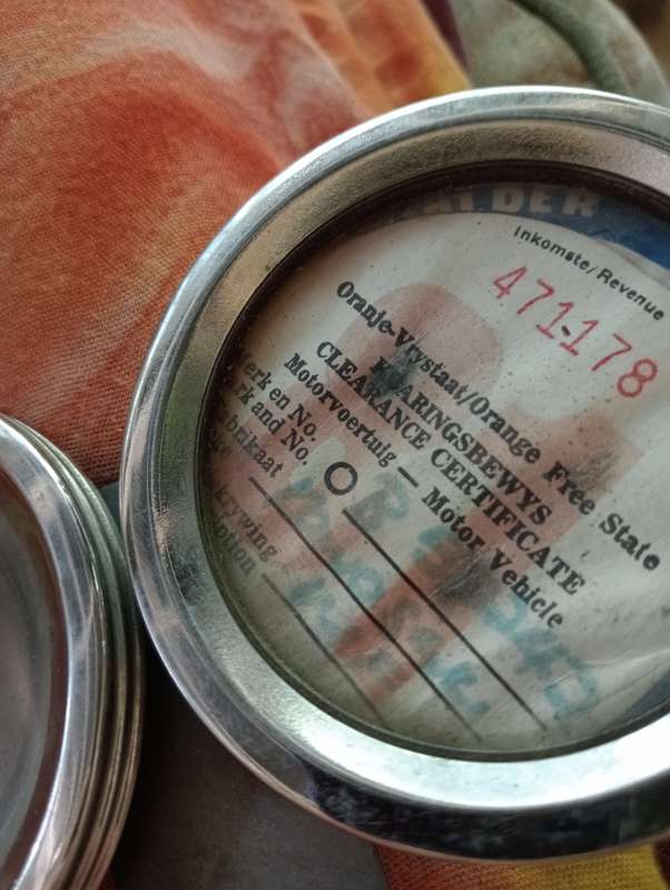 VINTAGE 1980 STERLING HOLDER FOR MOTORBIKE LICENCE AND ROAD SAFETY HOLDER