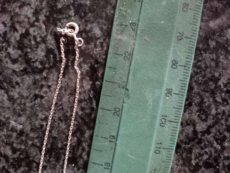 VINTAGE 44CM STERLING SILVER CHAIN NEEDS CLIP
