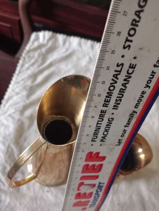 2 VINTAGE BRASS JUGS