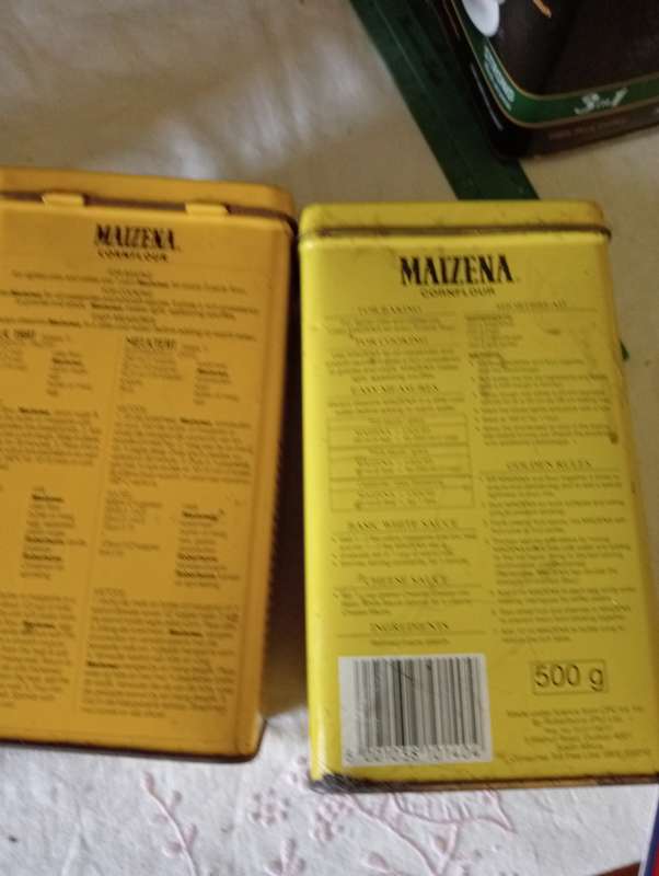 2 VINTAGE MAIZENA TINS