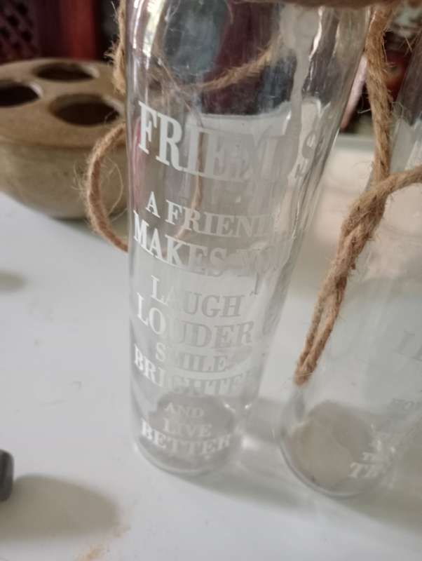 2 VINTAGE HANGING GLASSES
