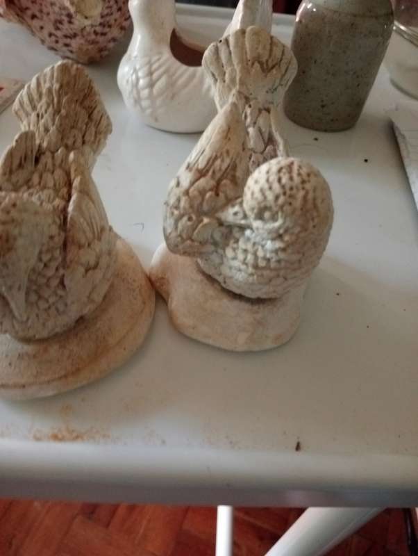 2 VINTAGE BIRD ORNAMENTS