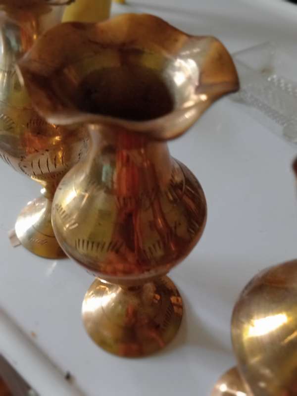 3 11CM BRASS VASES