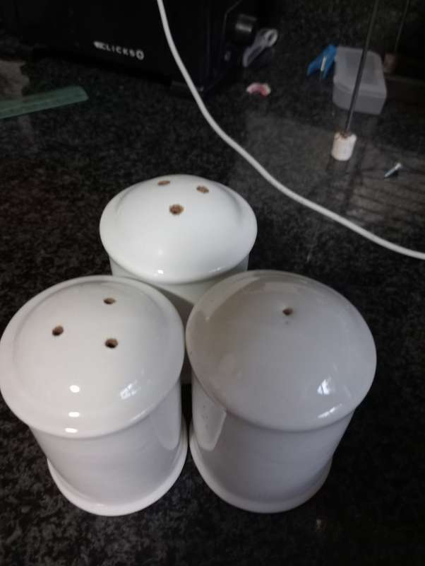 3 VINTAGE SALT AND PEPPER SHAKERS