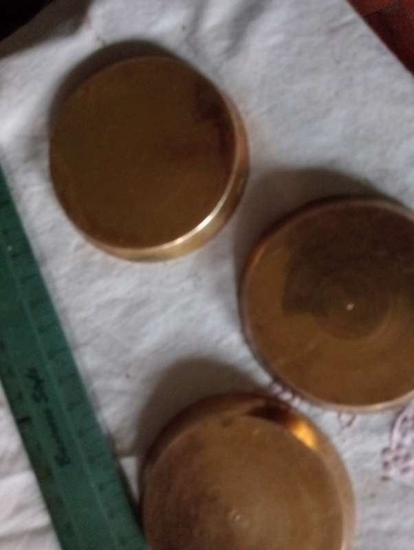 3 BRASS HOLDERS