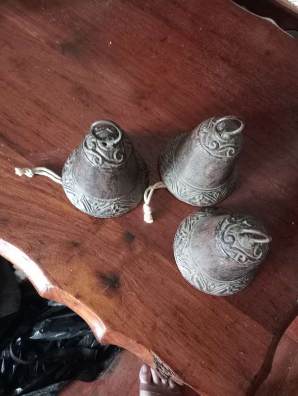 3 VINTAGE CAST IRON CLOCKS