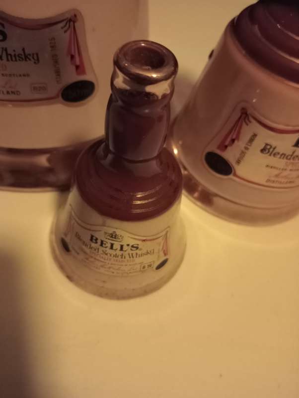 3 VINTAGE WADE BELLS DECANTERS