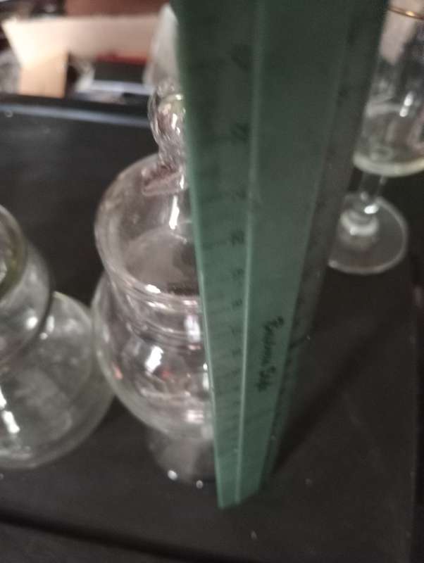3 VINTAGE GLASS HOLDERS