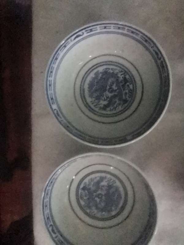 6 COLLECTABLE  CHINA DRAGON RICE  BOWLS