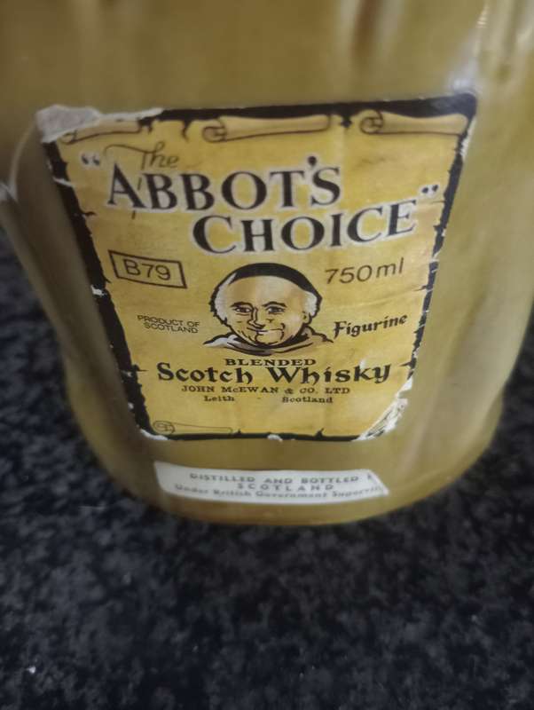 ANTIQUE RARE ABBOTS SCOTCH WHISKEY DECANTER