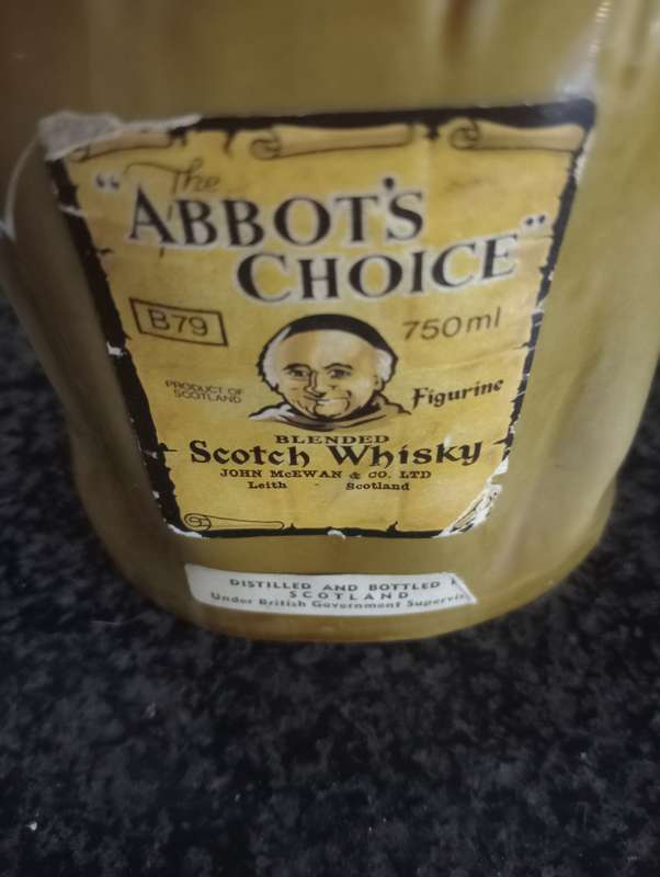 ANTIQUE RARE ABBOTS SCOTCH WHISKEY DECANTER