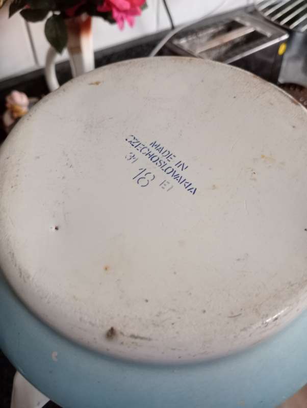 ANTIQUE ENAMEL PITCHER