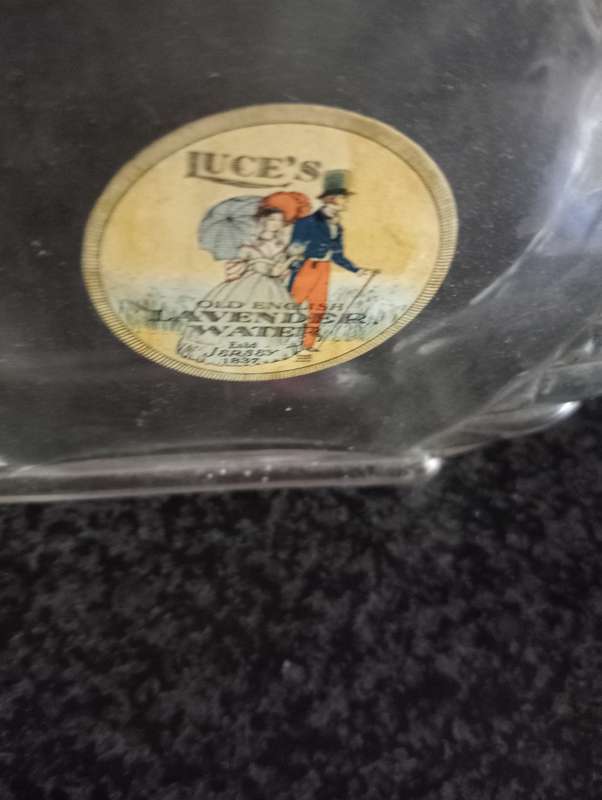 ANTIQUE JUCE S LAVENDER PERFUME BOTTLE