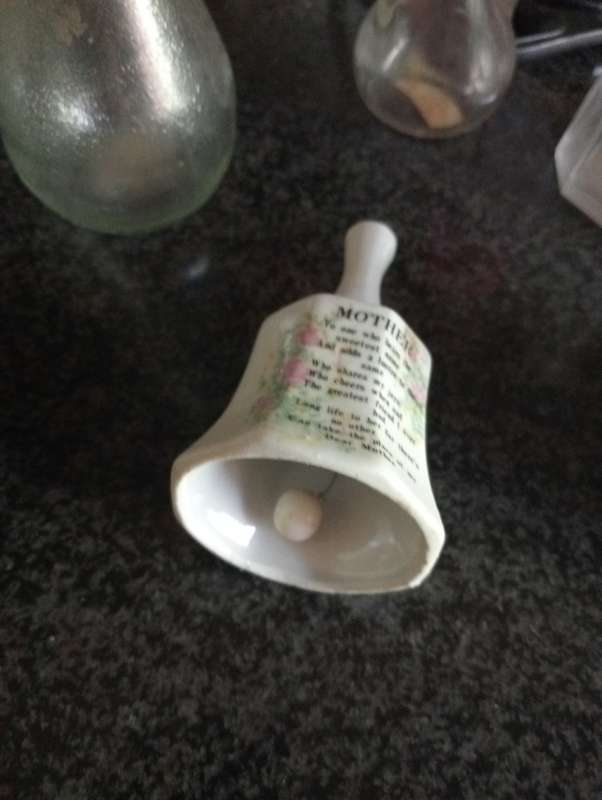 ANTIQUE MOTHER PORCELAIN BELL