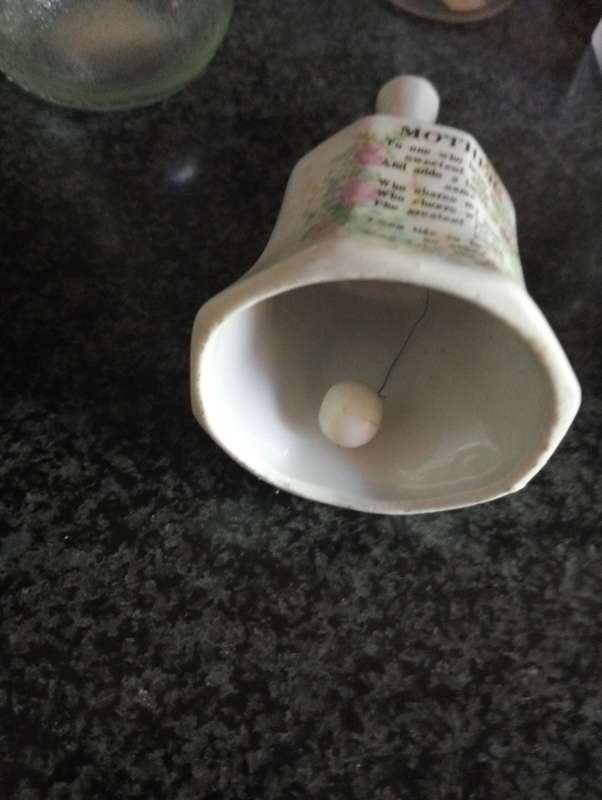 ANTIQUE MOTHER PORCELAIN BELL