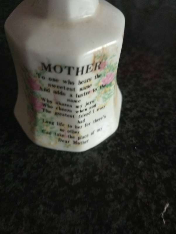 ANTIQUE MOTHER PORCELAIN BELL