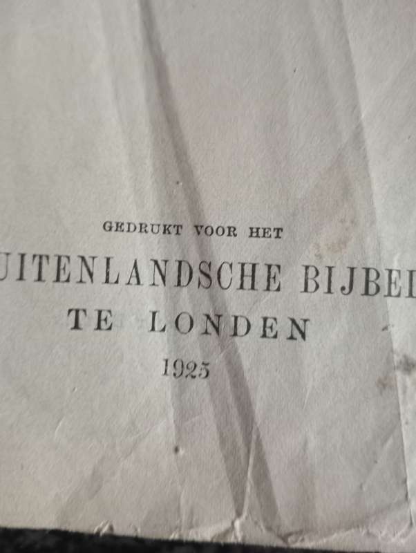 ANTIQUE 1925 NETHERLANDS BIBLE