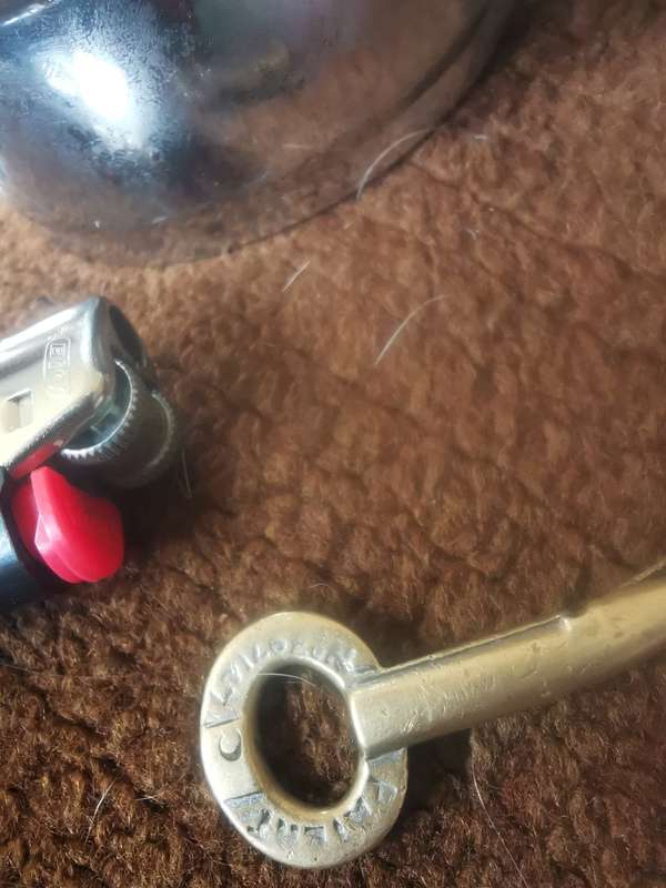 RARE ANTIQUE BRASS PATENT KEY