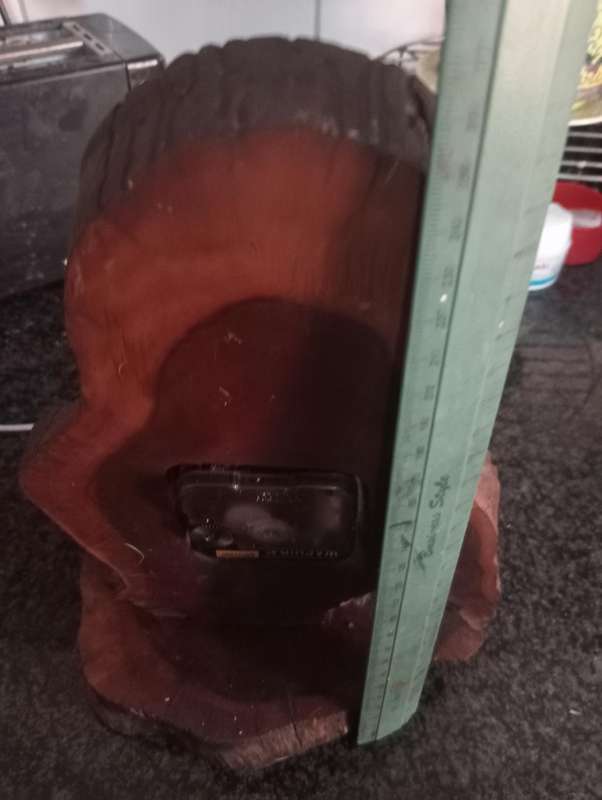 ANTIQUE HANDCRAFTED CLOCK ON WOOD